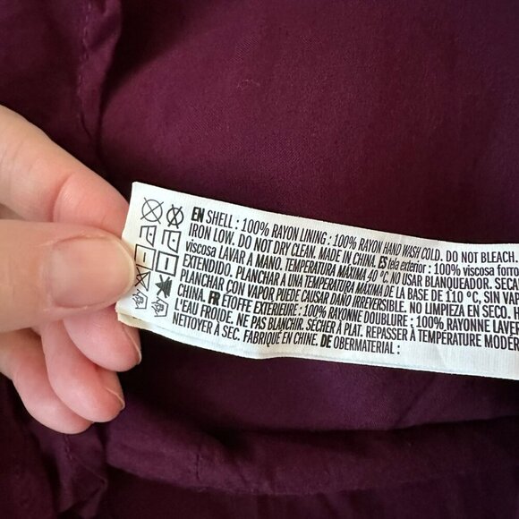 Forever 21 Womens Burgundy Sleeveless Dress With Metal Grommet Straps Size M - Picture 5 of 6